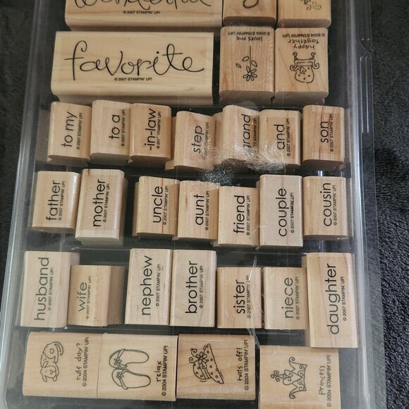 Stampin’ Up! Rubber Stamp Set Family Words & Sentiments – 2004/2007 Wonderful - Picture 3 of 3